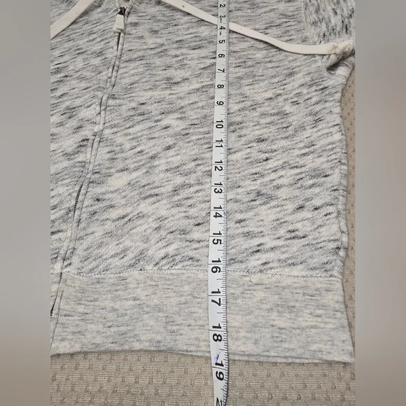 J Crew Womens Full Zip Hoodie Vintage Fleece Size Small Gray/beige - Picture 5 of 9